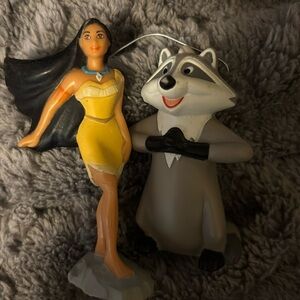 Disney Pocahontas and Meeko Christmas Ornaments